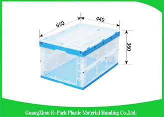 Virgin PP Collapsible Plastic Storage Boxes With Lids  , Foldable Plastic Container Waterproof