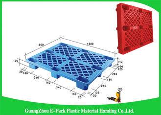Ventilated Nestable Plastic Pallets Food Grade 1200 * 800 * 140mmWith Nine Feet