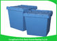 Nesting Logistic Heavy Duty Storage Boxes , Plastic Storage Bins With Hinged Lids