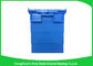 Durable Plastic Attached Lid Containers / Heavy Duty Plastic Storage Boxes