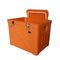Orange Non - Toxic Plastic Insulated Cool Box , 110L Picnic Cold Storage Box