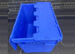 Impact Resistance Plastic Attached Lid Containers For Industrial