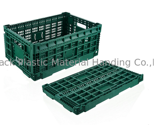 600*400mm Fruit And Vegetable Plastic Crates Dovetail Groove Custom Color