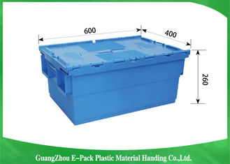 Stardard Blue Large Plastic Storage Containers , Space Saving Plastic Bin Storage