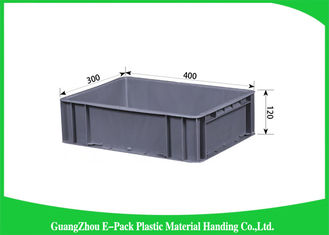 Grey  Industrial Euro Stacking Containers Foldable Transport Non - Slip PP
