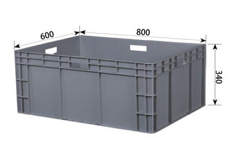 Standard WarehouseEuro Stacking Containers Moving Storage Grey Light Weight
