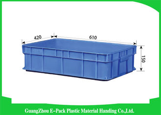 Agriculture Stackable Plastic Storage Containers , Durable Euro Stacking Boxes 610 * 420 * 150mm