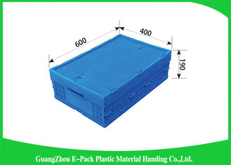 Stackable Plastic Pallet Boxes PP Material , Folding Plastic Crates Transport Moving