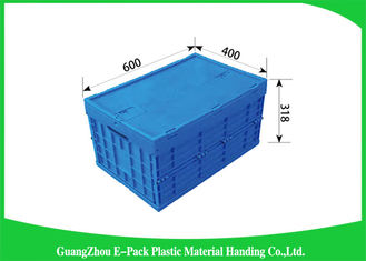 Recyclable Industrial Collapsible Plastic Box , Plastic Folding Crate For Logistics