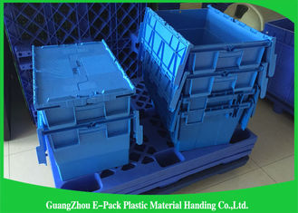 Customized Nestable PP Plastic Attached Lid Containers Food Grade