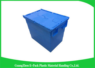 Heavy Duty Moving Stackable Plastic Tote Boxes With Hinged Lids