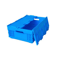 Attached Lids Virgin PP Small Collapsible Plastic Crates Light Duty