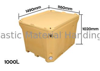 Plastic Rotational Molding 1000L Dry Ice Cold Box For Seafood