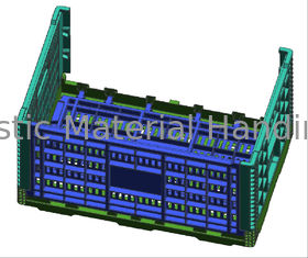 Collapsible Agriculture Fruit And Vegetable Plastic Crates Mesh Style