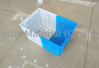 Double Color Shipping Nestable Plastic Crates For Fruits And Vegetables