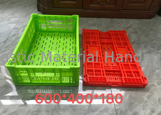 Plastic Storage Fruit Vegetable Transport Basket Crate For Supermarket