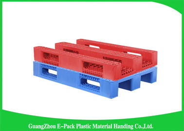 Double Sides 4 - Way Stackable Plastic Pallets , Plastic Skids Pallets 1200 X 1000mm
