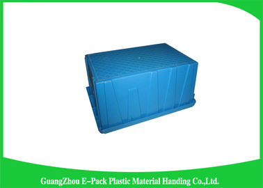 Light Weight Plastic Attached Lid Containers Moving Storage Nestable And Stackable