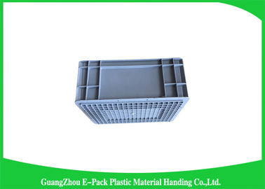 Grey  Industrial Euro Stacking Containers Foldable Transport Non - Slip PP