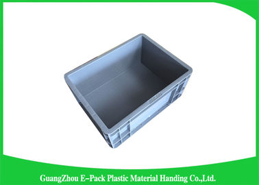 Grey  Industrial Euro Stacking Containers Foldable Transport Non - Slip PP