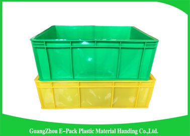 Durable Stackable Plastic Bins Space Saving , Reusable Black Storage Boxes