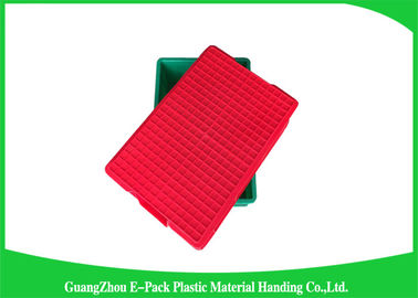 Durable Stackable Plastic Bins Space Saving , Reusable Black Storage Boxes
