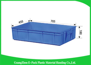 Durable Stackable Plastic Bins Space Saving , Reusable Black Storage Boxes