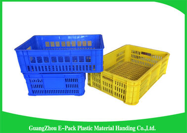 Industrial Plastic Storage Containers , Agriculture Solid Plastic Milk Crates