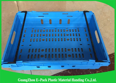 Customzized Mesh Plastic Food Crates with Ergonomic handles or handgrips