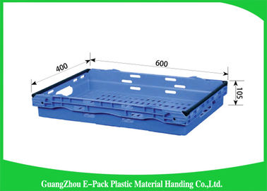 Customized Stackable Plastic Storage Bins , Collapsible Plastic Crates With Lids