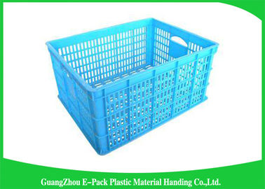 Mesh Vegetablestacking Storage Boxes , Large Big Plastic Packing Crates Collapsible