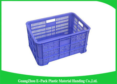 Mesh Vegetablestacking Storage Boxes , Large Big Plastic Packing Crates Collapsible
