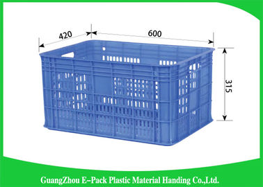 Mesh Vegetablestacking Storage Boxes , Large Big Plastic Packing Crates Collapsible