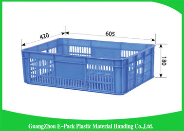 Recyclable Plastic Crates With Lids , Light Weight Stacking Storage Boxes For Logistic