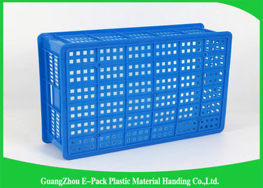 Green Vegetable Plastic Food Crates Large Vented For Cold Chain Transport