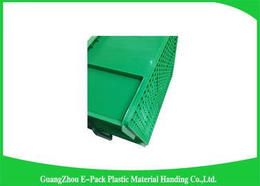 Big Capacity Plastic Stackable Containers Warehousing Transportation Blue