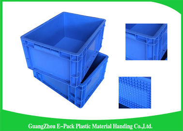 Big Capacity Plastic Stackable Containers Warehousing Transportation Blue