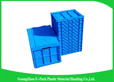 Solid Collapsible Storage Crate Moving Storage , Foldable Plastic Box Eco-Friendly