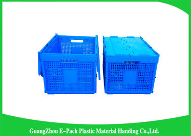 Nestable Collapsible Storage Boxes With Lids , Standard Plastic Shipping Crates