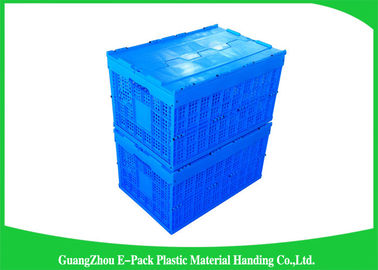 Nestable Collapsible Storage Boxes With Lids , Standard Plastic Shipping Crates