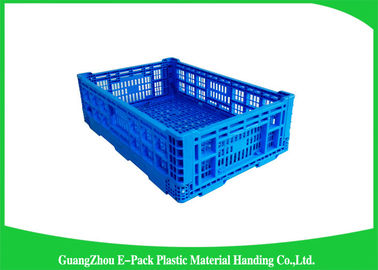 Household Stackable Folding Plastic Crates Space Saving Convenience Stores