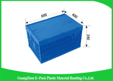 Nestable Collapsible Storage Boxes With Lids , Standard Plastic Shipping Crates