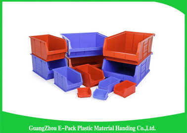 Industrial Plastic Storage Boxes , Stackable Recycled Commercial Storage Bins