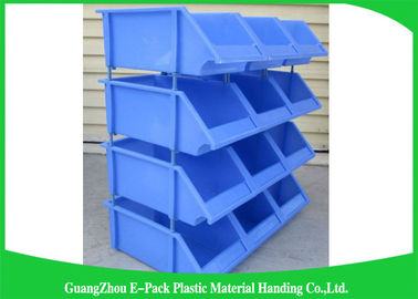 Industrial Plastic Storage Boxes , Stackable Recycled Commercial Storage Bins