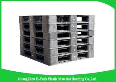 Durable Solid Deck Plastic Euro Pallets Food Grade Three Skids HPPE Material