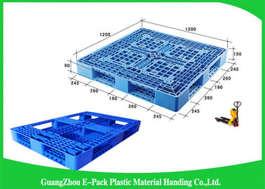 Recyclable 4 - Way Export Plastic Pallets , Standard Double Faced Plastic Shipping Pallets