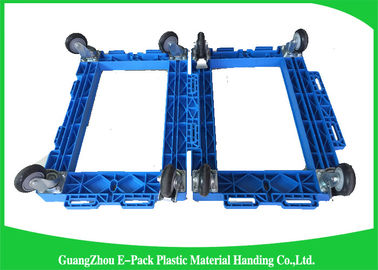Collapsible Heavy Duty Dolly , Moving Equipment Dolly Plastic Frame With PU Wheels