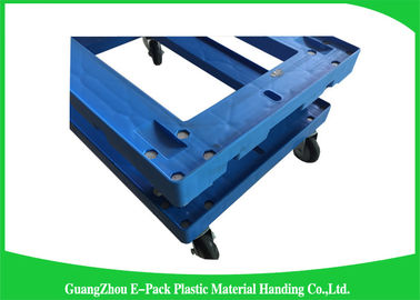 Collapsible Heavy Duty Dolly , Moving Equipment Dolly Plastic Frame With PU Wheels
