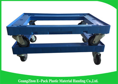 Collapsible Heavy Duty Dolly , Moving Equipment Dolly Plastic Frame With PU Wheels