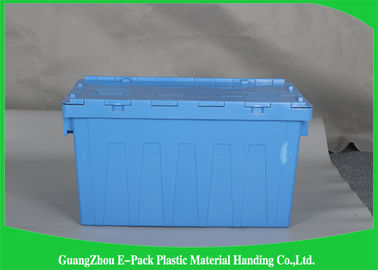 Standard Plastic Attached Lid Containers Foldable Large Distribution For Industry